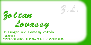 zoltan lovassy business card